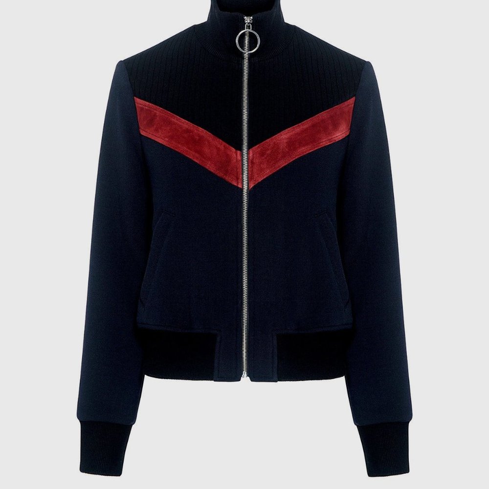 Women’s A.L.C. Emilio Suede-Trim Wool-Blend Jacket
